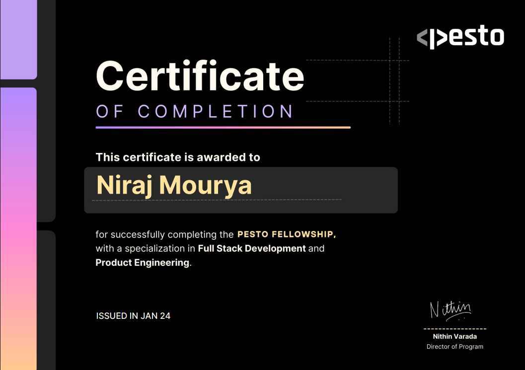 Full Stack Development & Product Engineering Certification