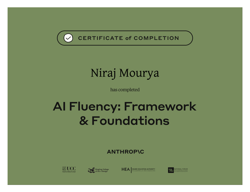 AI Fluency Framework & Foundations Certification