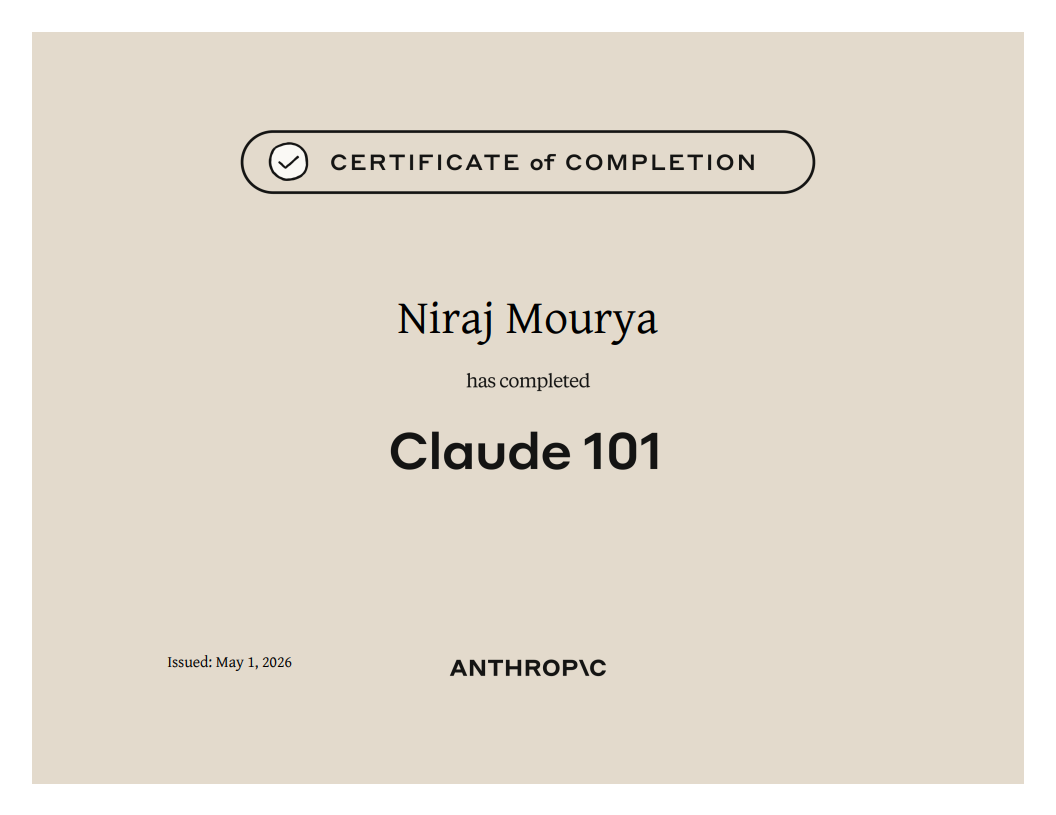 Claude 101 Certification